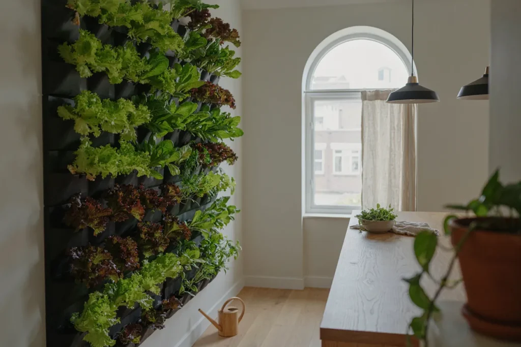 Vertical lettuce garden for urban farming