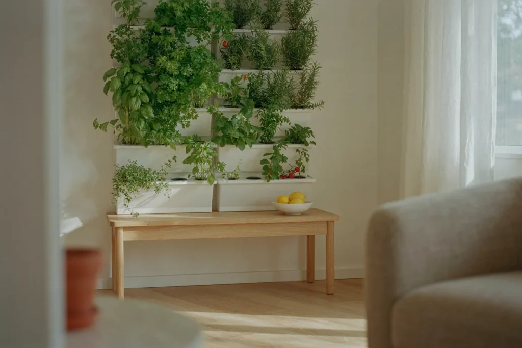 Hydroponic vertical herb garden