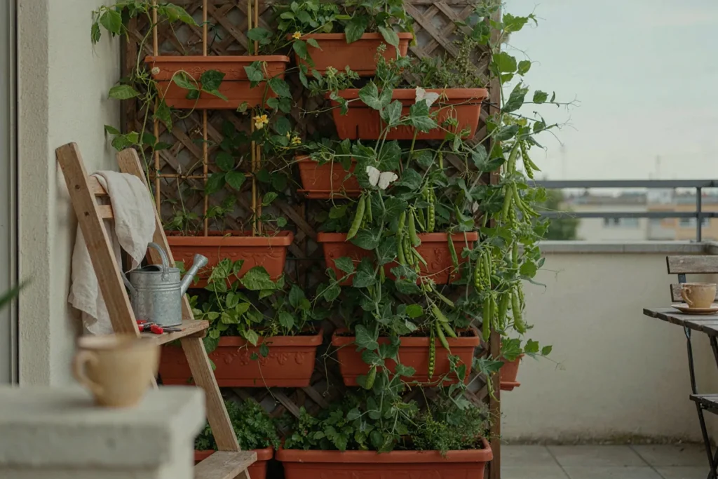 Pea Party + Climbing Beans: Vertical Snack Wall